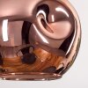 Ripoll Pendelleuchte Glas 15 cm Naturfarben, Schwarz, 3-flammig