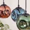 Ripoll Pendelleuchte Glas 15 cm Naturfarben, Schwarz, 3-flammig