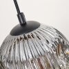 Ripoll Pendelleuchte Glas 15 cm Naturfarben, Schwarz, 3-flammig