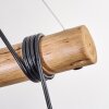 Ripoll Pendelleuchte Glas 15 cm Naturfarben, Schwarz, 5-flammig