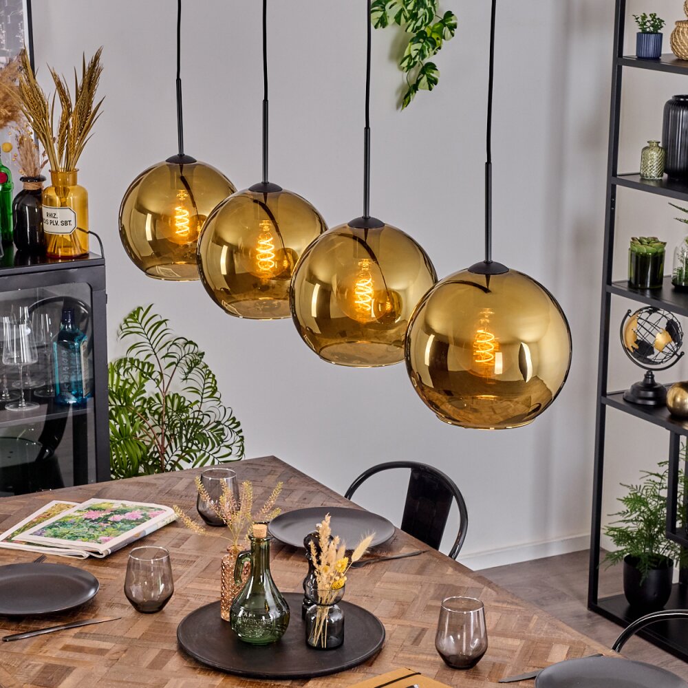 Koyoto Hängeleuchte Glas 25 cm Gold, 4-flammig main product photo
