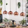 Koyoto Hängeleuchte Glas 25 cm Klar, Kupferfarben, 4-flammig