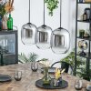 Apedo Hängeleuchte Glas 20 cm Klar, Rauchfarben, 3-flammig