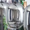 Apedo Hängeleuchte Glas 20 cm Klar, Rauchfarben, 3-flammig