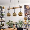 Ripoll Pendelleuchte Glas 15 cm Naturfarben, Schwarz, 3-flammig
