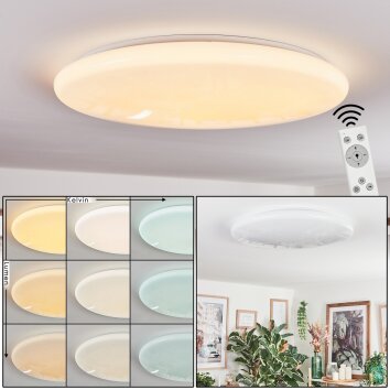 Junor Deckenleuchte LED Weiß, 1-flammig, Fernbedienung Junor Deckenleuchte LED Weiß, 1-flammig, Fernbedienung