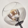 Koyoto Stehleuchte Glas 15 cm Schwarz, 3-flammig