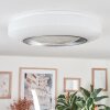 Dayen Deckenleuchte LED Silber, Weiß, 1-flammig, Fernbedienung