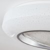 Dayen Deckenleuchte LED Silber, Weiß, 1-flammig, Fernbedienung