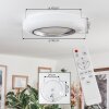Dayen Deckenleuchte LED Silber, Weiß, 1-flammig, Fernbedienung