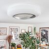 Dayen Deckenleuchte LED Silber, Weiß, 1-flammig, Fernbedienung