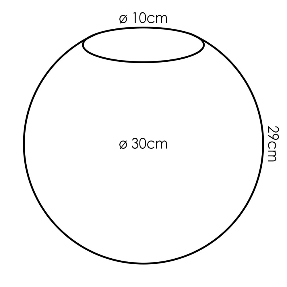 Glaslampenschirm Gastor Ersatzglas 30 cm Bernsteinfarben, Klar
