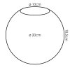Gastor Ersatzglas 20 cm Kupferfarben