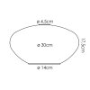 Lampenschirm aus Glas Mertola Ersatzglas 30 cm Rauchfarben