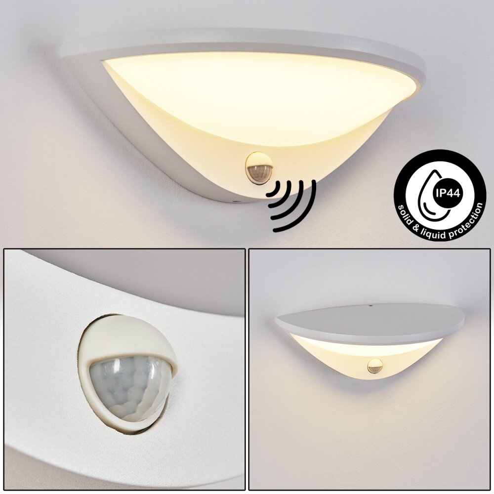Carano Außenwandleuchte LED Weiß, 1-flammig, Bewegungsmelder main product photo