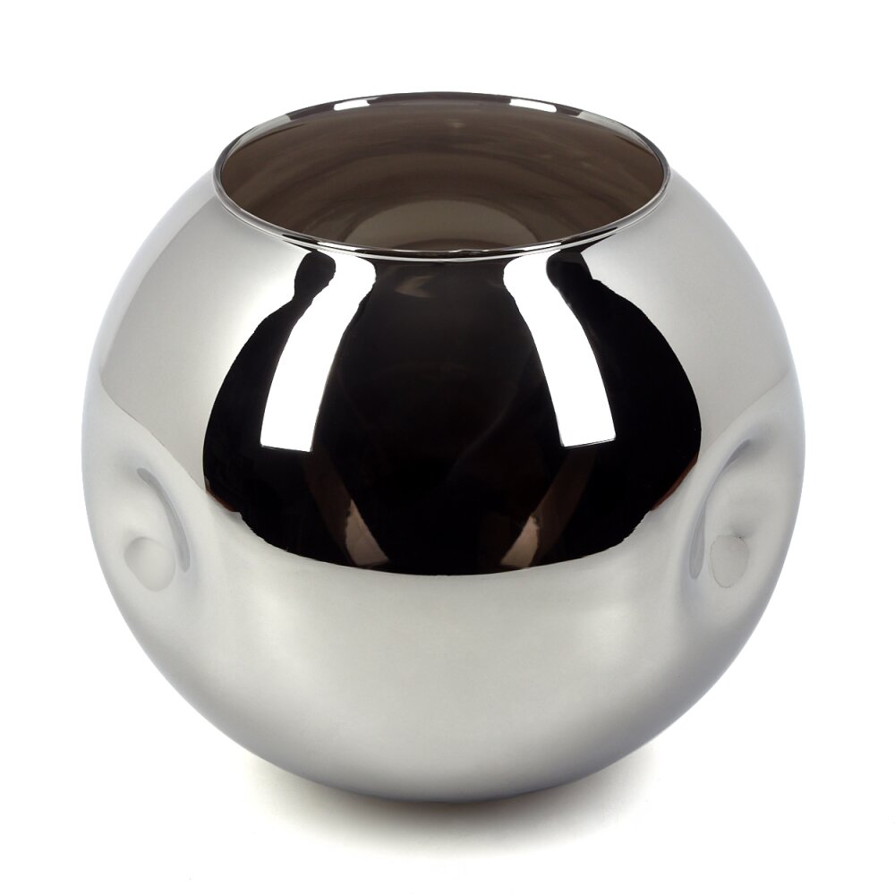 Glas-Lampenschirm Ripoll Ersatzglas 15 cm Chrom, Rauchfarben main product photo