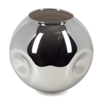 Glaslampenschirm Ripoll Ersatzglas 20 cm Chrom, Rauchfarben