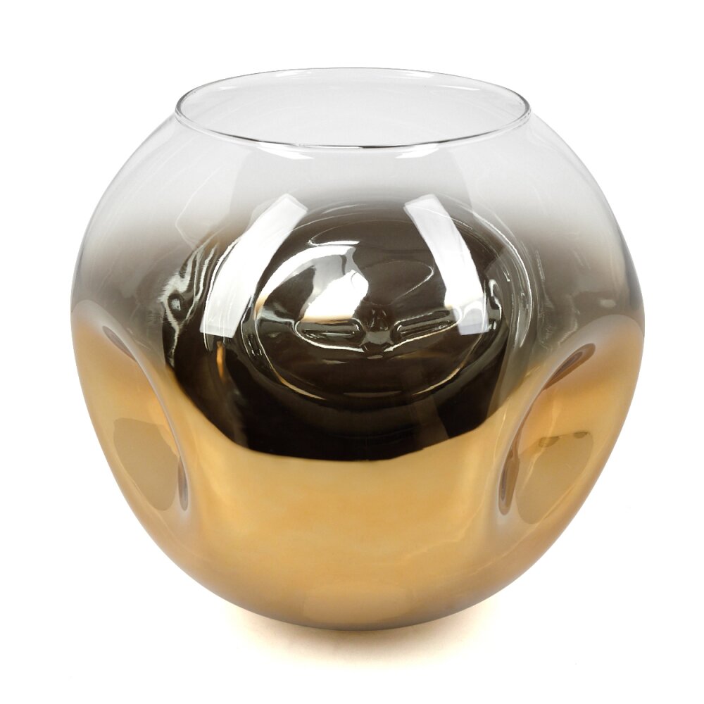 Lampenschirm aus Glas Ripoll Ersatzglas 25 cm Gold, Klar main product photo