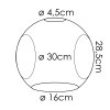Ripoll Ersatzglas 30 cm Kupferfarben