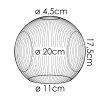 Glaslampenschirm Ripoll Ersatzglas 20 cm Klar
