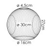 Ripoll Ersatzglas 30 cm Klar
