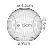 Glas-Lampenschirm Ripoll Ersatzglas 15 cm Kupferfarben