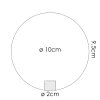 Bernado Ersatzglas 10 cm Rauchfarben