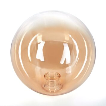 Lampenschirm aus Glas Bernado Ersatzglas 12 cm Bernsteinfarben, Klar