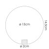Lampenschirm aus Glas Remaisnil Ersatzglas 15 cm Bernsteinfarben