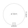Remaisnil Ersatzglas 12 cm Weiß