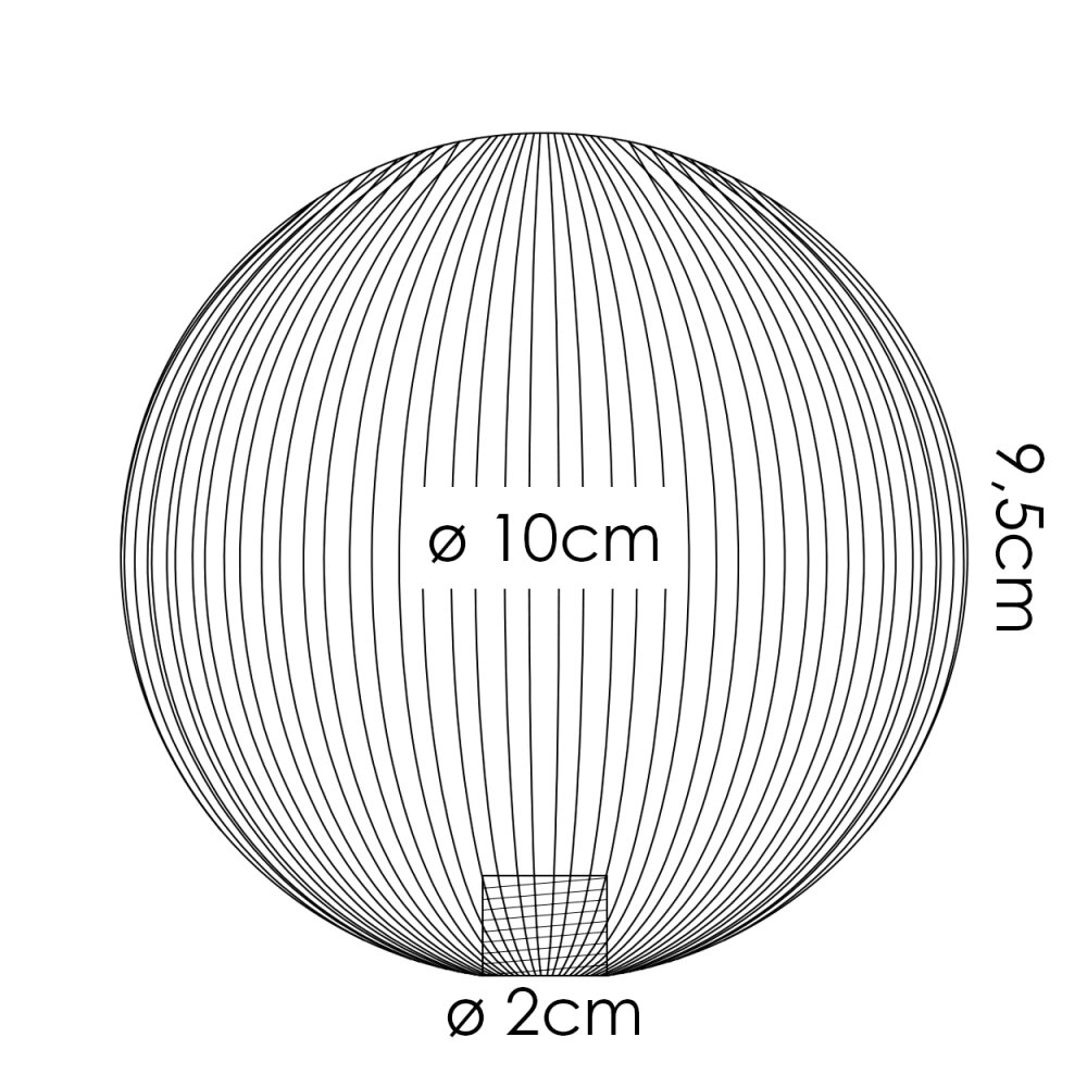 Glas-Lampenschirm Remaisnil Ersatzglas 10 cm Weiß