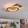 Besperia Deckenleuchte LED Holzoptik, Schwarz, 1-flammig