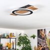 Besperia Deckenleuchte LED Holzoptik, Schwarz, 1-flammig