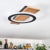 Besperia Deckenleuchte LED Holzoptik, Schwarz, 1-flammig