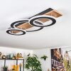 Besperia Deckenleuchte LED Holzoptik, Schwarz, 1-flammig