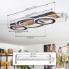 Besperia Deckenleuchte LED Holzoptik, Schwarz, 1-flammig