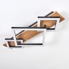 Cabanas Deckenleuchte LED Holzoptik, Schwarz, 1-flammig