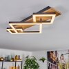 Cabanas Deckenleuchte LED Holzoptik, Schwarz, 1-flammig