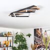 Cabanas Deckenleuchte LED Holzoptik, Schwarz, 1-flammig