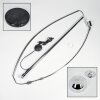 Baloca Bogenleuchte 21,5 cm Chrom, Schwarz, 1-flammig