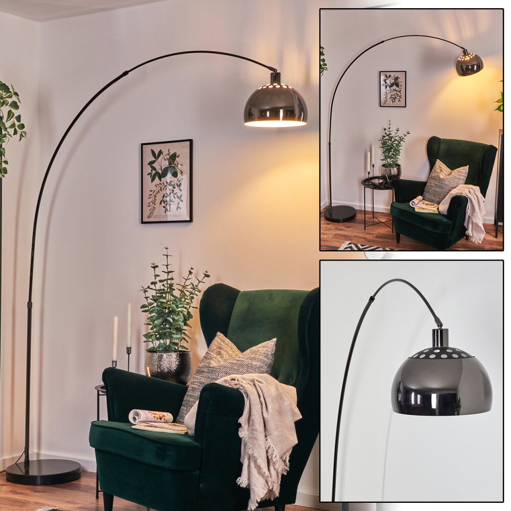 Baloca Stehleuchte 27 cm Chrom, Schwarz, 1-flammig main product photo