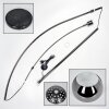 Baloca Bogenlampe 27 cm Chrom, Schwarz, 1-flammig