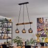 Ripoll Pendelleuchte Glas 15 cm Naturfarben, Schwarz, 3-flammig