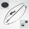 Baloca Stehleuchte 21,5 cm Chrom, Schwarz, 1-flammig
