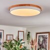 Hiral Deckenleuchte LED Naturfarben, Weiß, 1-flammig, Fernbedienung