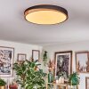 Hiral Deckenleuchte LED Naturfarben, Schwarz, 1-flammig, Fernbedienung