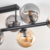 Gastor Deckenleuchte Glas 15 cm Bernsteinfarben, Rauchfarben, 8-flammig