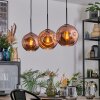 Ripoll Hängeleuchte Glas 20 cm Kupferfarben, 3-flammig
