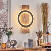 Besperia Wandleuchte LED Holzoptik, Schwarz, 1-flammig
