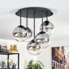 Gastor Deckenleuchte Glas 15 cm Klar, Rauchfarben, 5-flammig
